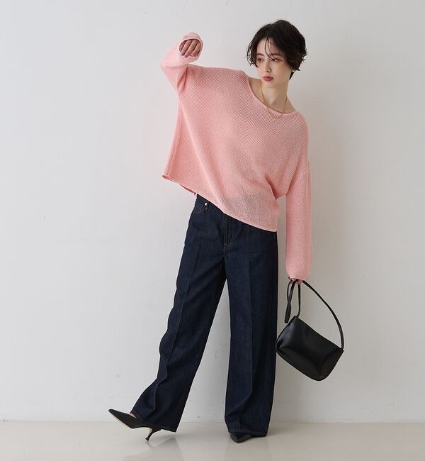 Rouge vif「【一部店舗限定】バックスリット ゆるメッシュニット」|ニット・セーター|