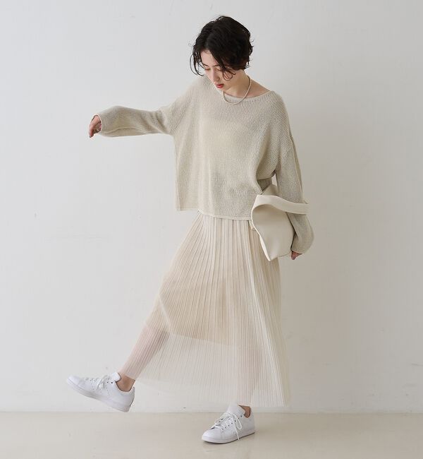 Rouge vif「【一部店舗限定】バックスリット ゆるメッシュニット」|ニット・セーター|