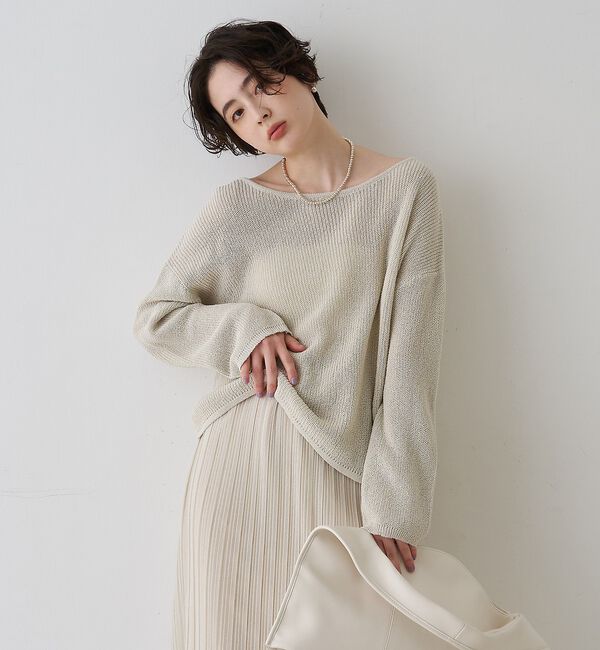 Rouge vif「【一部店舗限定】バックスリット ゆるメッシュニット」|ニット・セーター|