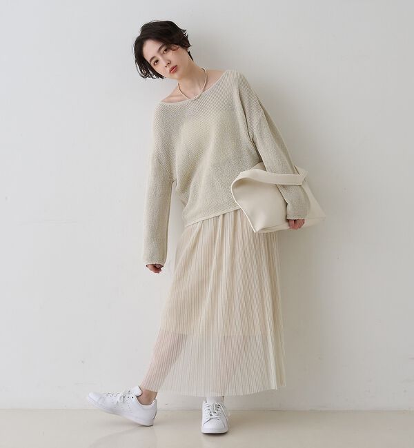 Rouge vif「【一部店舗限定】バックスリット ゆるメッシュニット」|ニット・セーター|