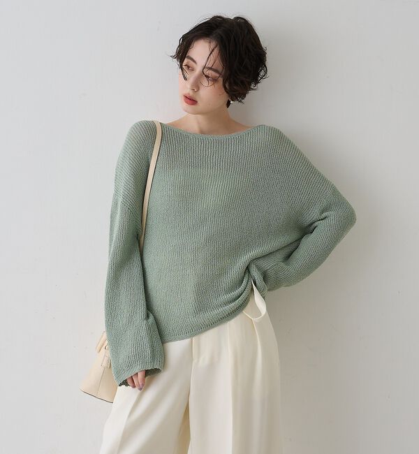 Rouge vif「【一部店舗限定】バックスリット ゆるメッシュニット」|ニット・セーター|