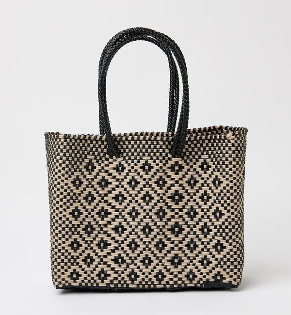 Rouge vif「【MOON BIRD/ムーンバード】手編みのメルカドバッグS/かごバッグ/ハンド」|かごバッグ|