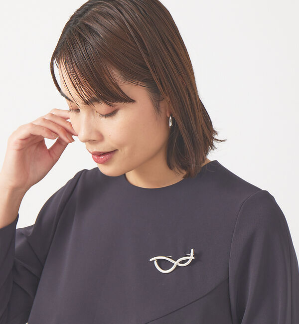 qualite「【WEB限定】ラインモチーフブローチ」|その他|シルバー