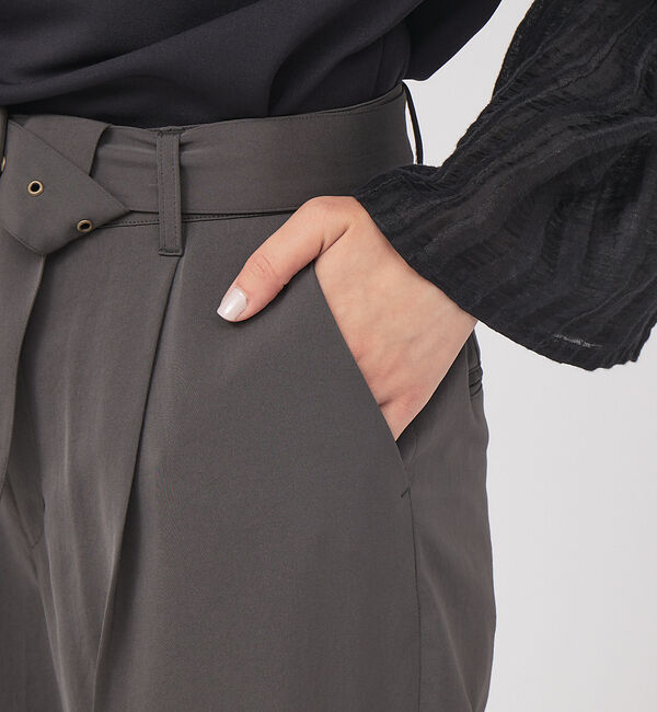 qualite「【セットアップ対応】ダルサテンワイドパンツ」|その他|