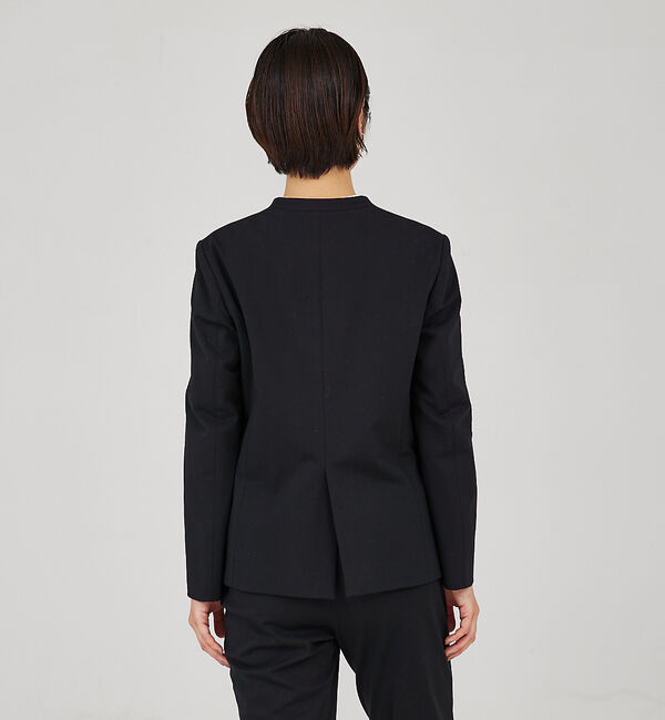 qualite「【セットアップ対応】トリコットストレッチジャケット」|ノーカラージャケット|