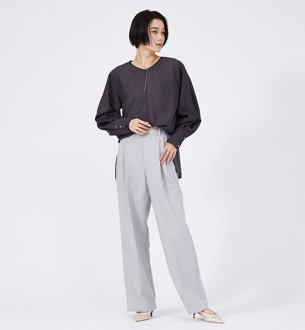 qualite「エアリータックスリーブブラウス」|シャツ・ブラウス|