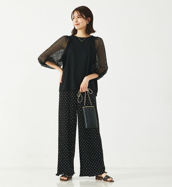 abahouse mavie「クリスタルプリーツパンツ」|その他|