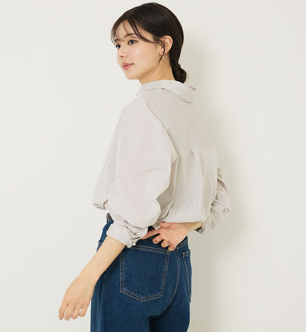 abahouse mavie「メンズライクオーバーシャツ」|シャツ・ブラウス|