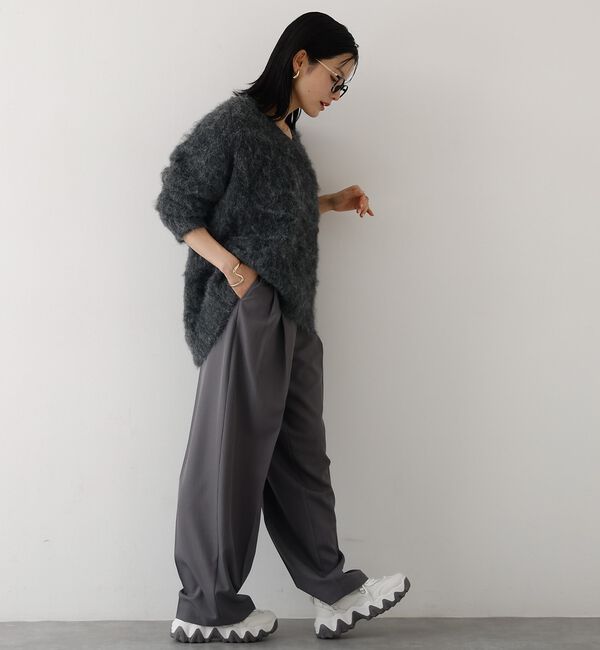 abahouse mavie「【後ろウエストゴム】タックワイドスラックス　m_01/シーズンレス/メンズライク」|その他|