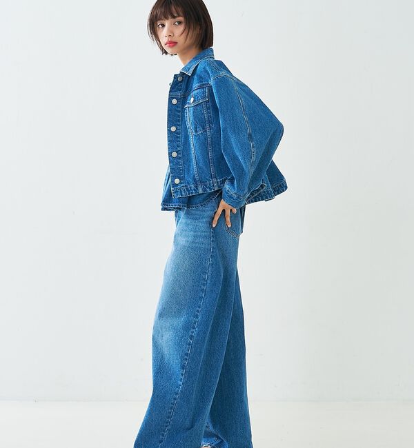 abahouse mavie「【オリジナル】デニムショートジャケット/バルーン袖/長袖/羽織/春服」|その他|