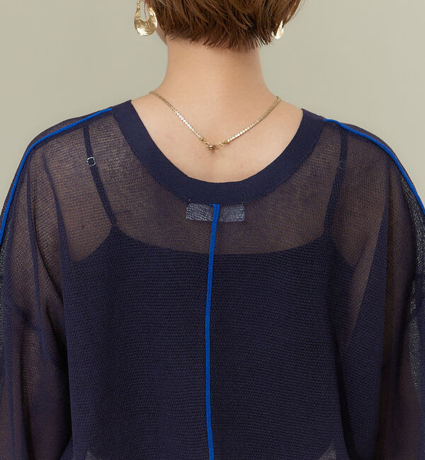 NOMINE「【前後着用可】2WAYシアーラインカーディガン」|カーディガン|