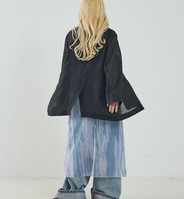 NOMINE「バックスリット シルキー シアー ジャケット」|その他|