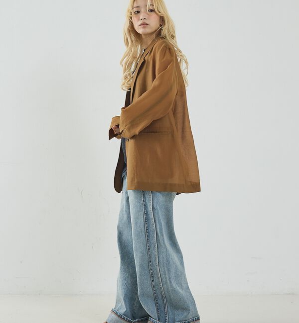 NOMINE「バックスリット シルキー シアー ジャケット」|その他|