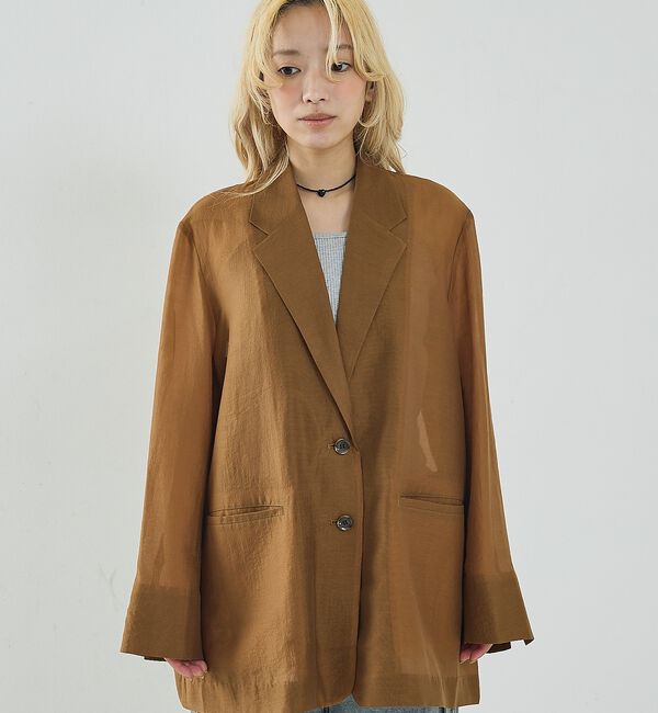 NOMINE「バックスリット シルキー シアー ジャケット」|その他|