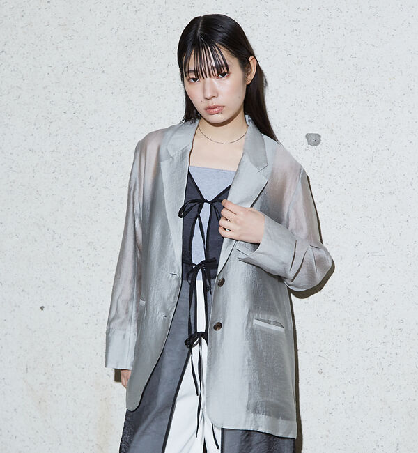 NOMINE「バックスリット シルキー シアー ジャケット」|その他|