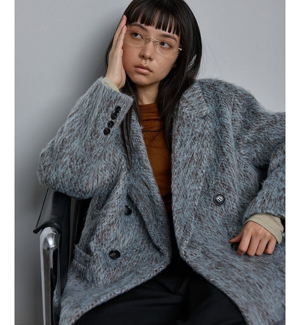 NOMINE「シャギー ジャケット コート / ジャコット」|その他|ブルーグレー