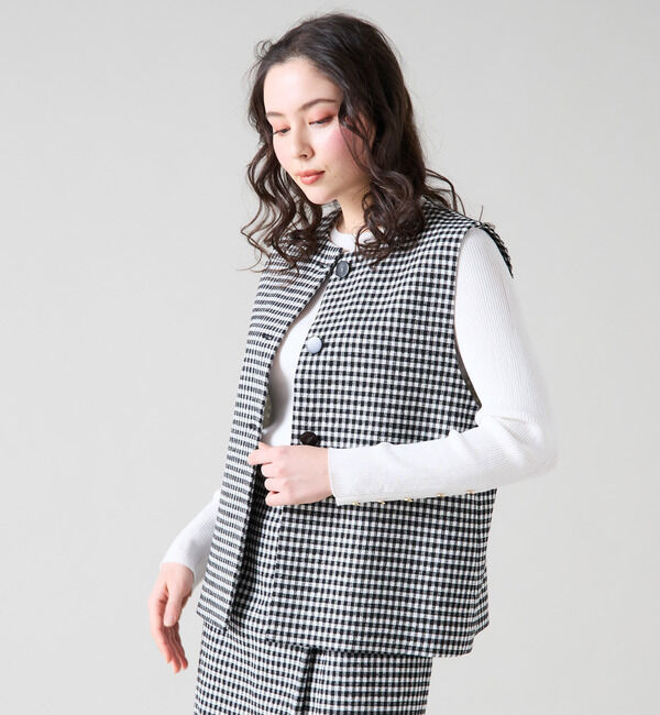 TIARA「クルーネックジレ（セットアップ可）」|ベスト・ジレ|