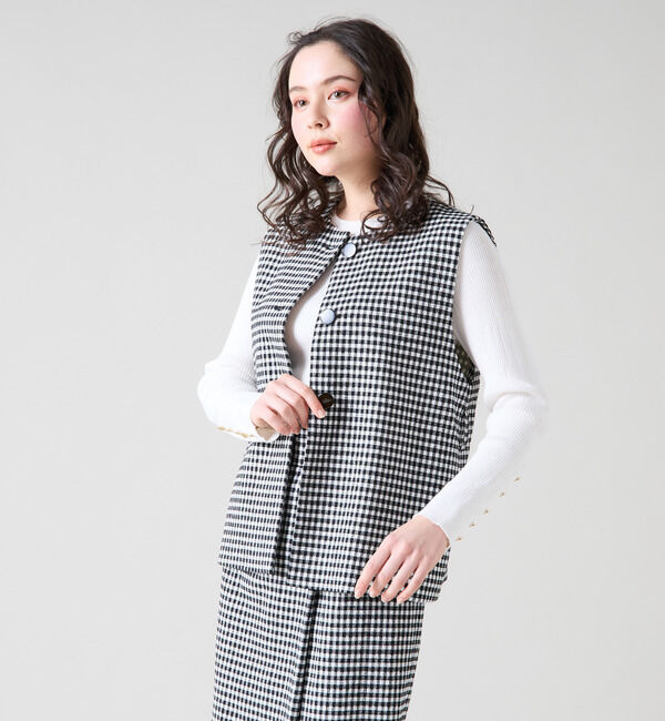 TIARA「クルーネックジレ（セットアップ可）」|ベスト・ジレ|