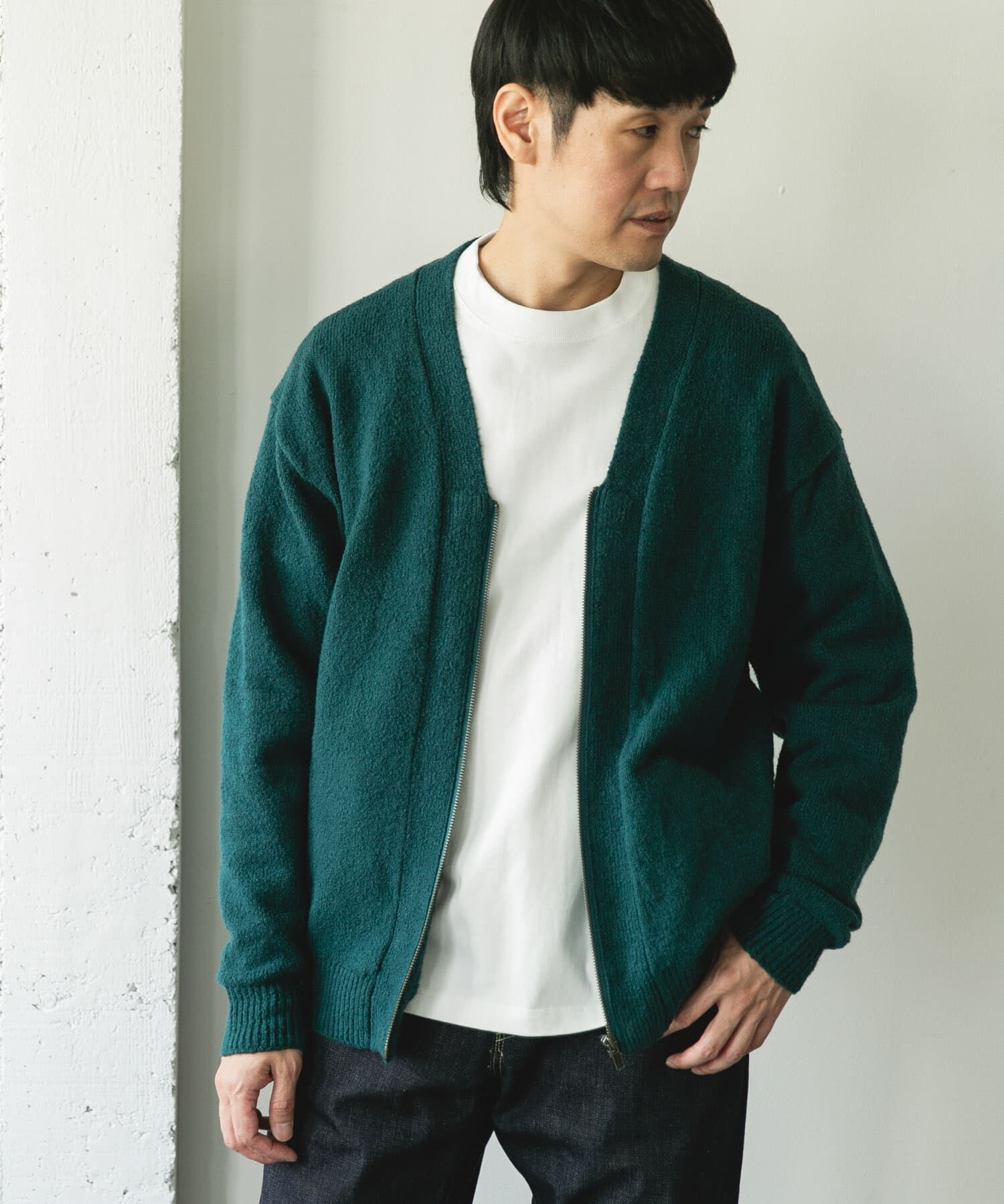 URBAN RESEARCH DOORS「AIR FIT Vネックカーディガン」|カーディガン|