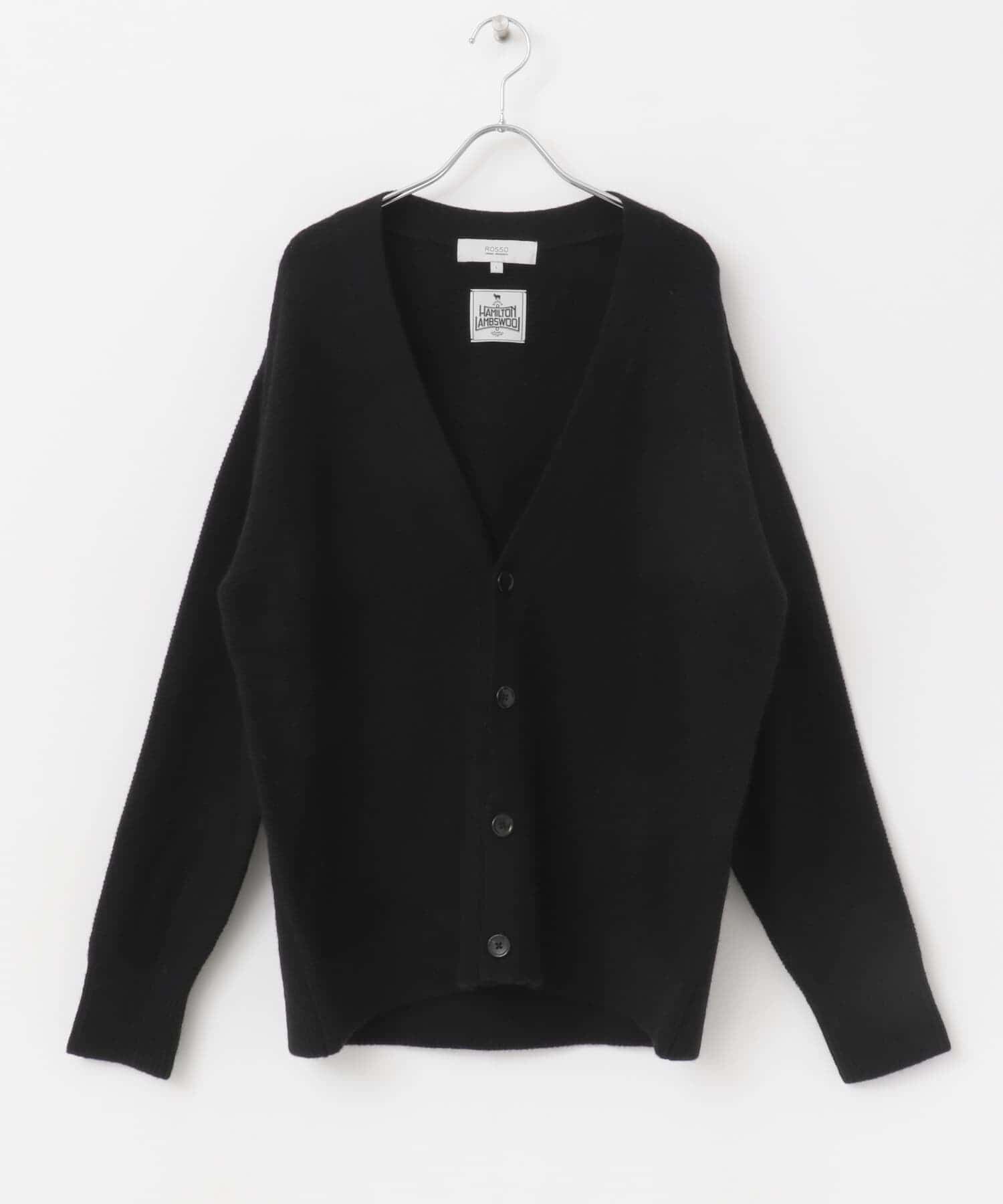 URBAN RESEARCH ROSSO「『XLサイズあり』ハミルトンウールガーター編みVネックカーディガン」|カーディガン|