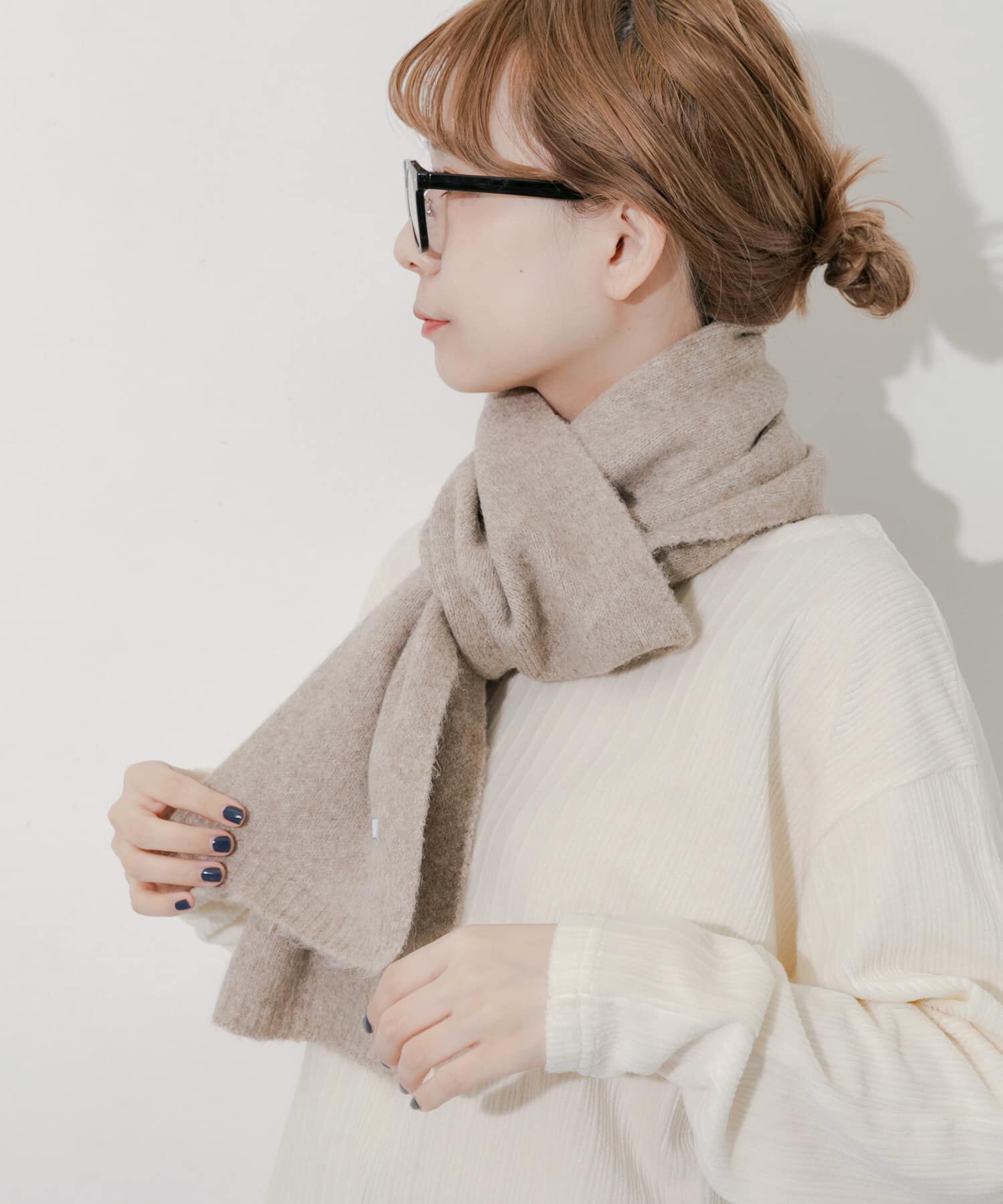 SMELLY「プレーンニットマフラー」|マフラー|