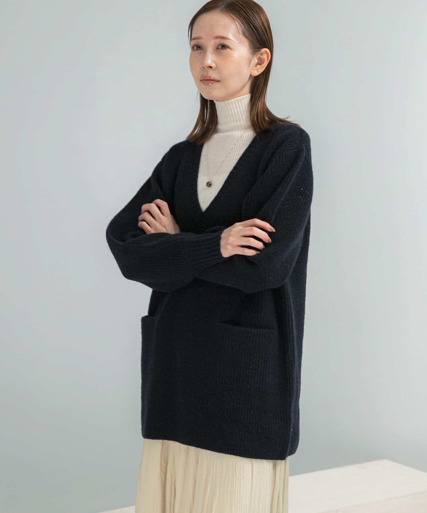 URBAN RESEARCH ROSSO「アルパカ混カーブスリーブVネックプルオーバー」|ニット・セーター|