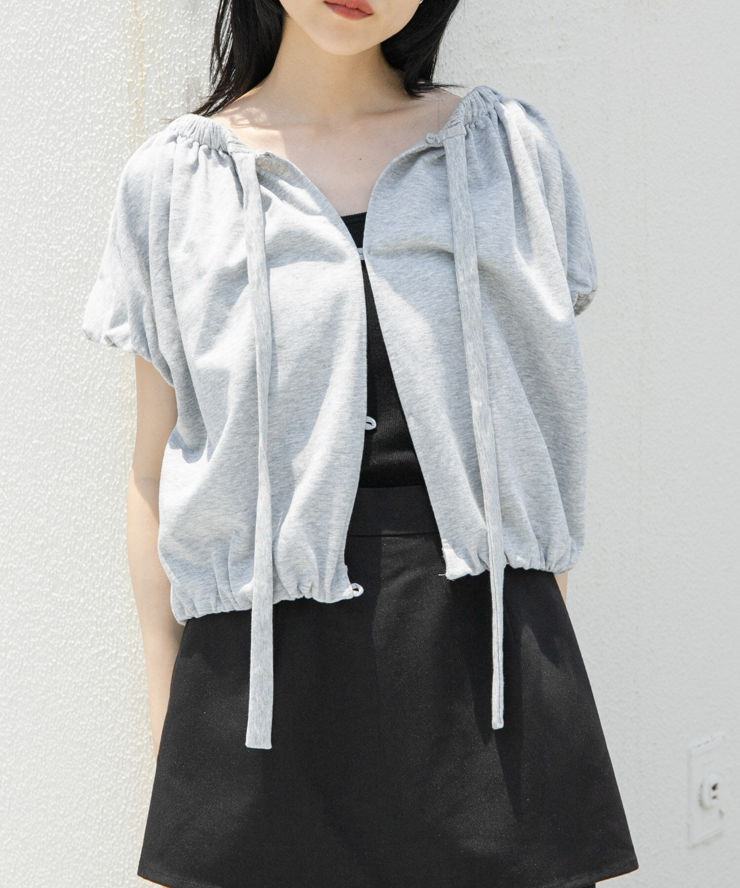  「リボンギャザースウェット」|スウェット・ジャージ|