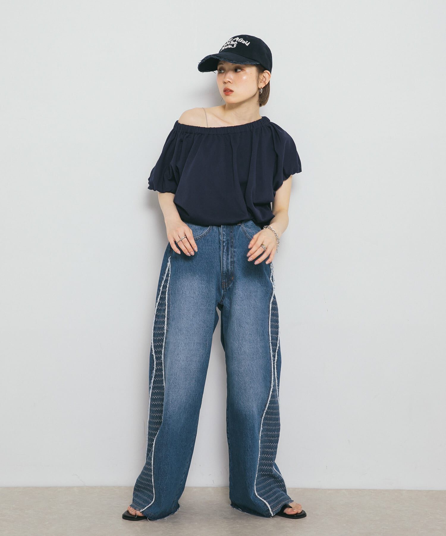  「リボンギャザースウェット」|スウェット・ジャージ|