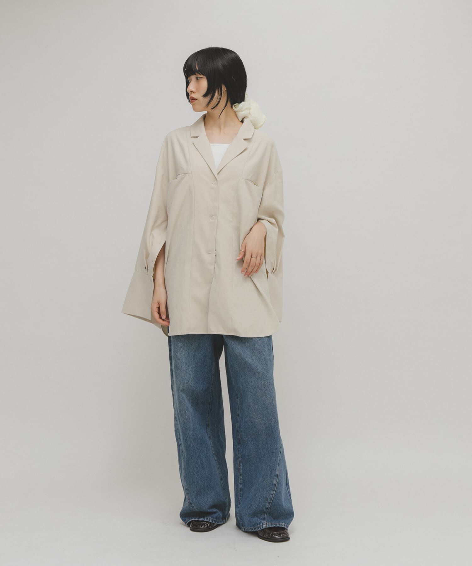  「ピーチスキンBIGシャツ」|シャツ・ブラウス|