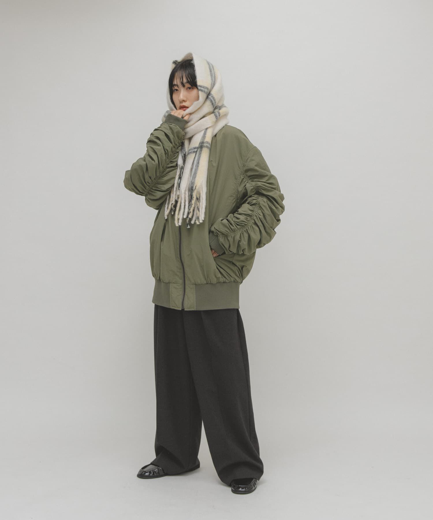  「ブークレチェックストール」|ストール|