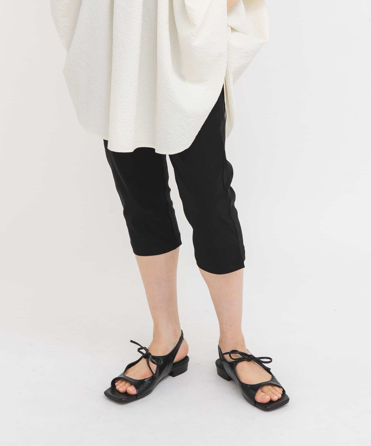  「ストレッチカプリパンツ」|その他|ブラック