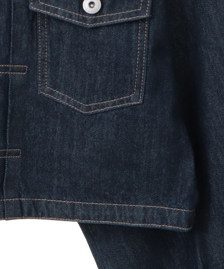 earth music&ecology「ショートデニムジャケット」|テーラードジャケット|