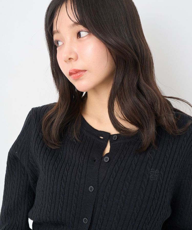 earth music&ecology「ミニケーブルコンパクトカーディガン」|カーディガン|