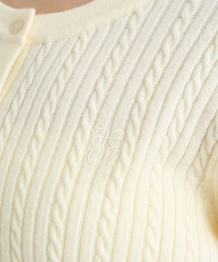 earth music&ecology「ミニケーブルコンパクトカーディガン」|カーディガン|