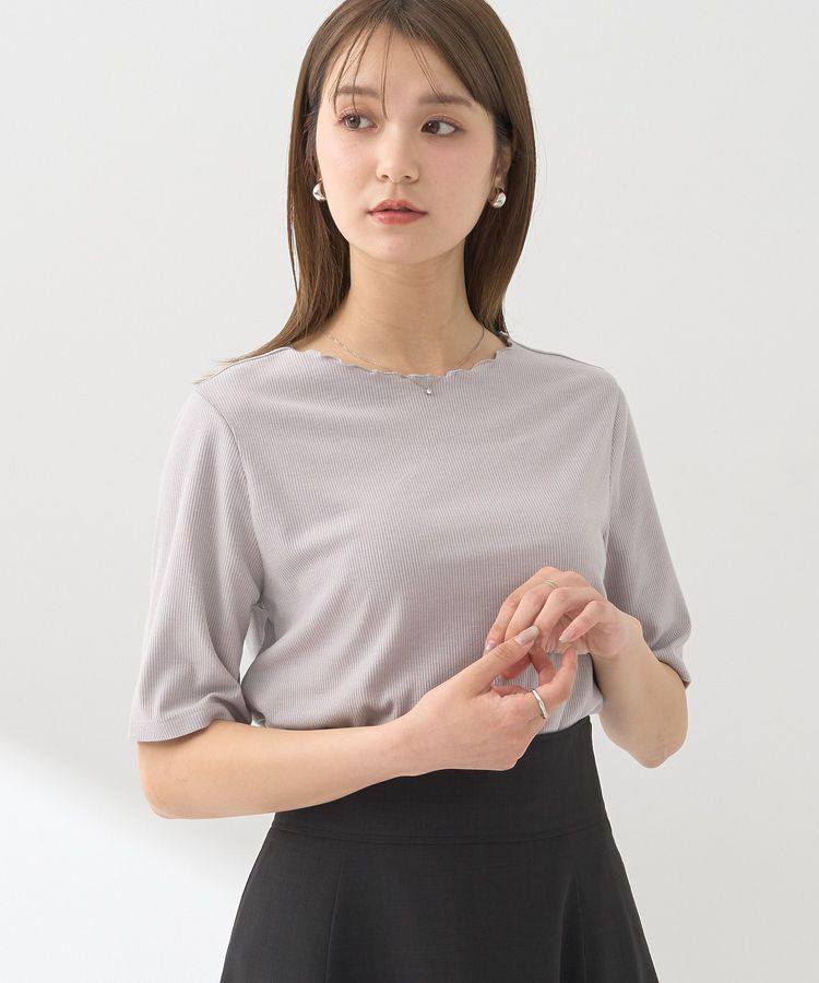 earth music&ecology「リブメローショートスリーブプルオーバー」|Tシャツ・カットソー|