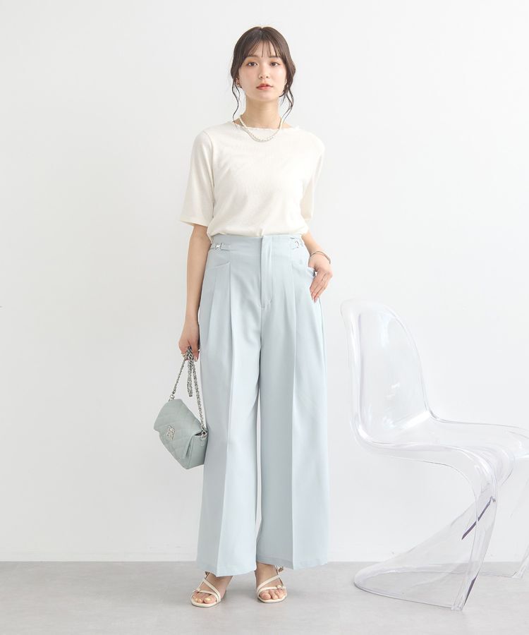 earth music&ecology「リブメローショートスリーブプルオーバー」|Tシャツ・カットソー|