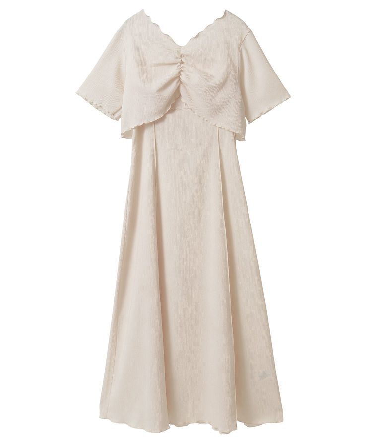 earth music&ecology「SET2点ギャザーカットカーデ＋キャミワンピース」|ワンピース|