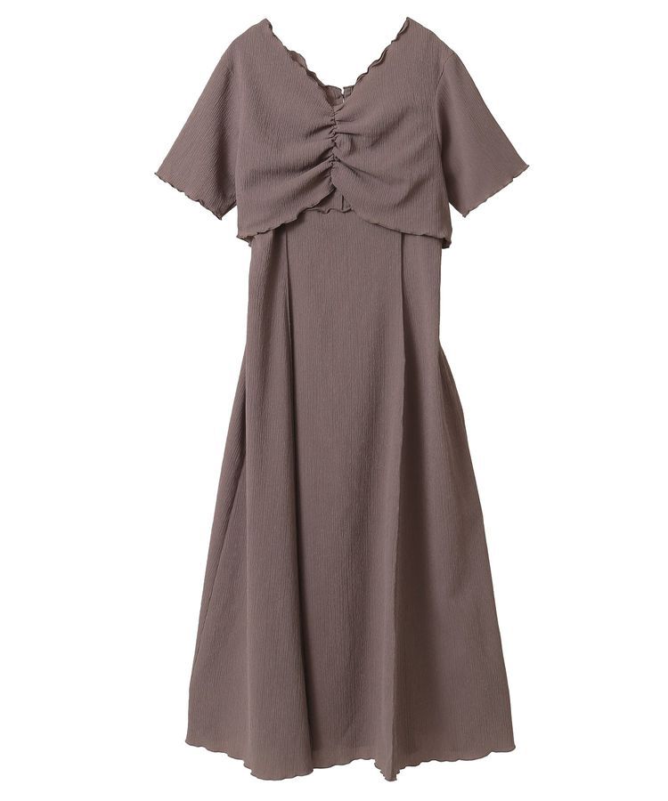 earth music&ecology「SET2点ギャザーカットカーデ＋キャミワンピース」|ワンピース|