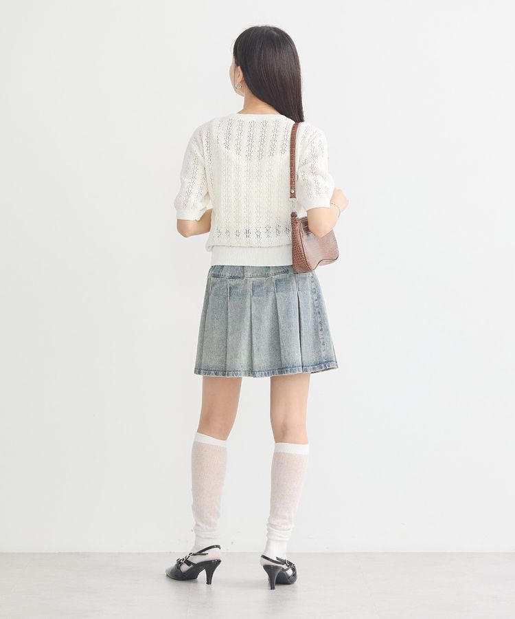 earth music&ecology「透かしニットプルオーバー」|ニット・セーター|