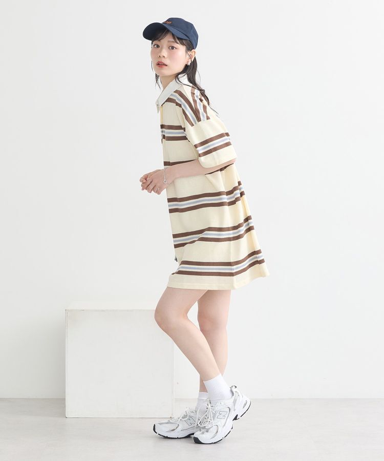earth music&ecology「レトロボーダーラガーミニワンピース」|ワンピース|