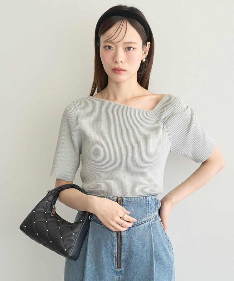 earth music&ecology「スタッズキルトバッグ」|ハンドバッグ|