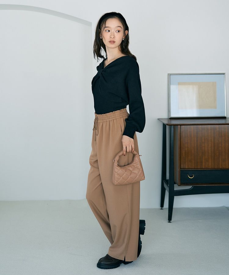 earth music&ecology「スタッズキルトバッグ」|ハンドバッグ|