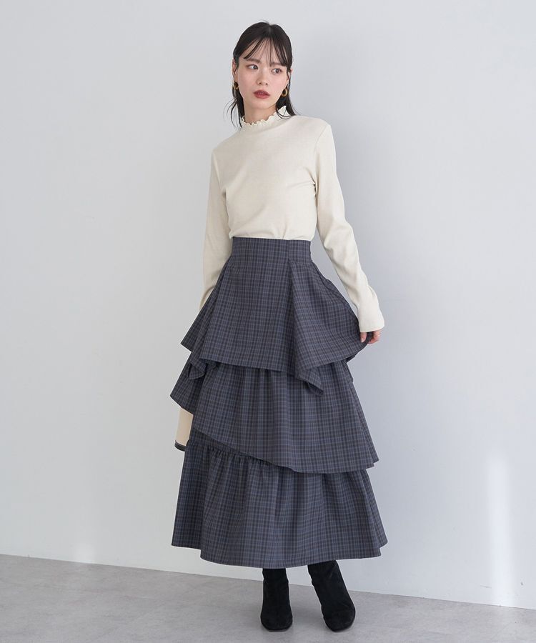 earth music&ecology「ラメテレコハイネックプルオーバー」|Tシャツ・カットソー|