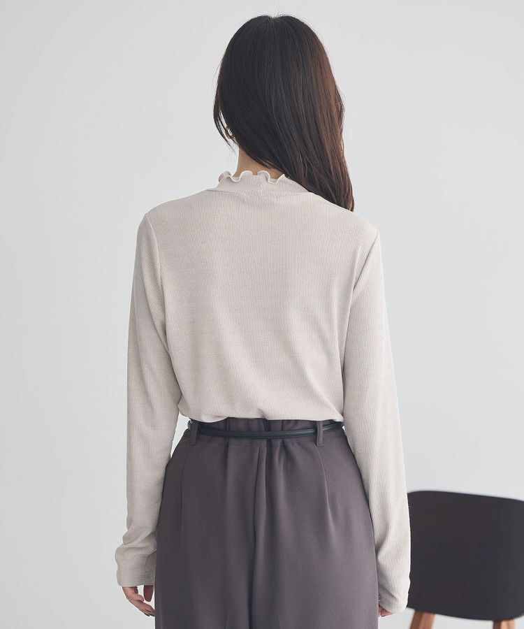 earth music&ecology「ラメテレコハイネックプルオーバー」|Tシャツ・カットソー|