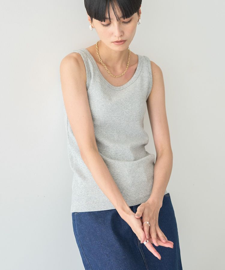 AMERICAN HOLIC「ラメテレコタンクトップ」|インナー|Light Gray Mixture