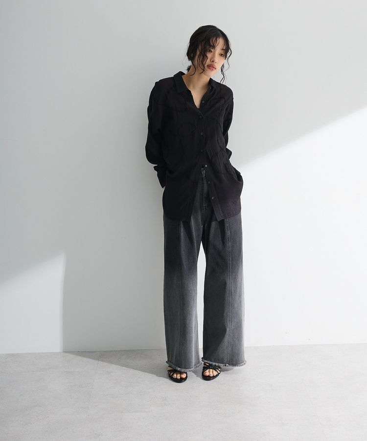 Green Parks「・ELENCARE DUE テープ刺繍シアーシャツ」|シャツ・ブラウス|