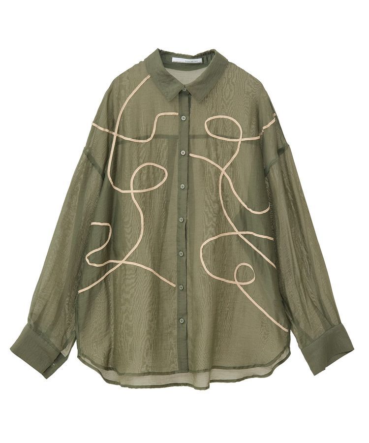 Green Parks「・ELENCARE DUE テープ刺繍シアーシャツ」|シャツ・ブラウス|