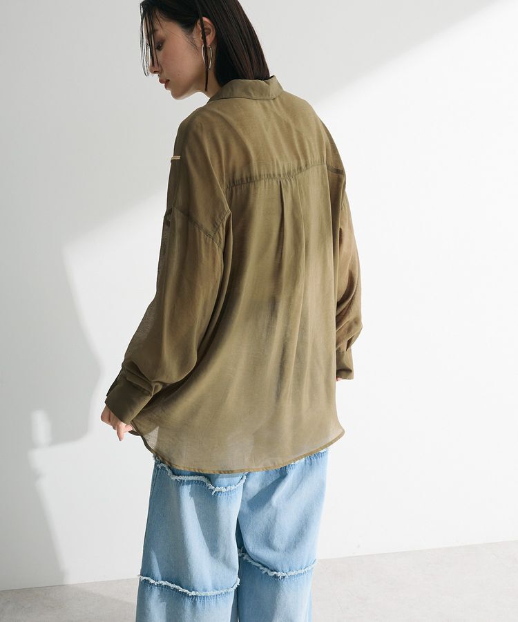 Green Parks「・ELENCARE DUE テープ刺繍シアーシャツ」|シャツ・ブラウス|