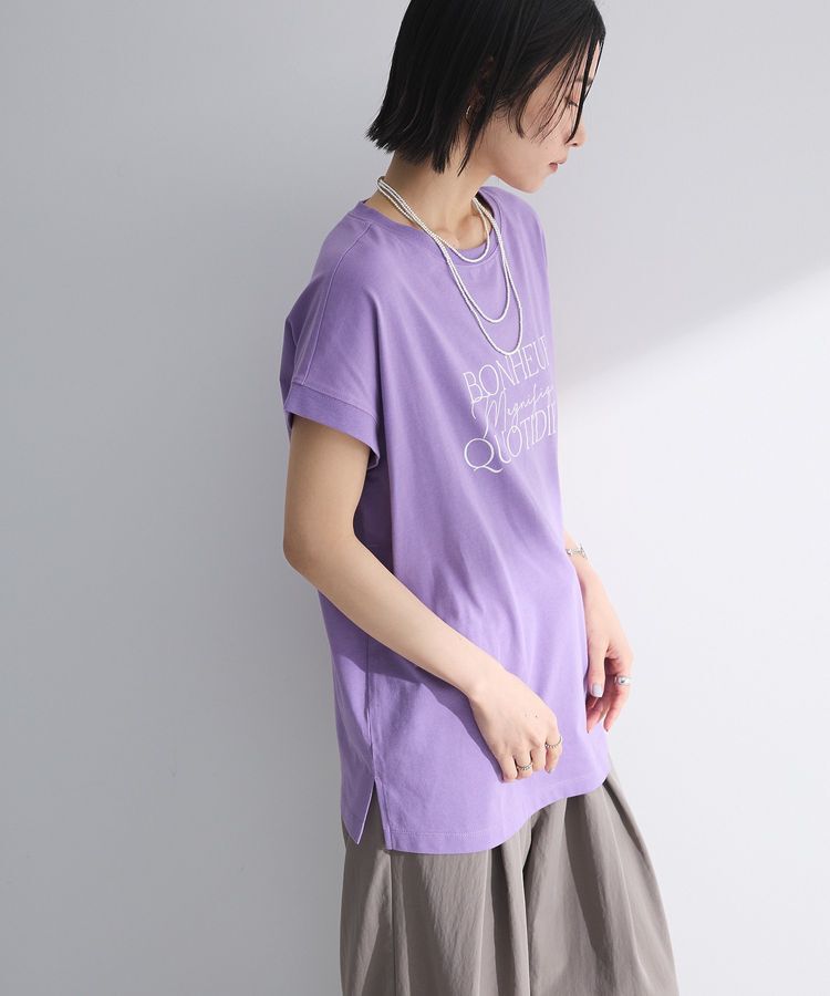 Green Parks「フレンチスリーブ筆記体ロゴチュニック」|チュニック|