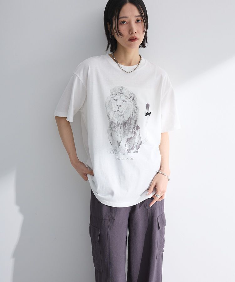 Green Parks「・DOUBLE FLAGS アニマルプリントTEE」|Tシャツ・カットソー|